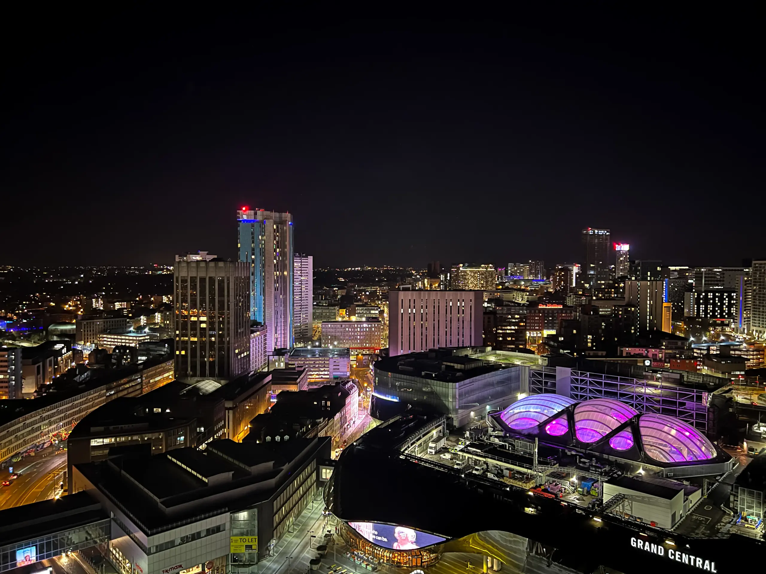 Birmingham Skyline Night Grand Central Rotunda