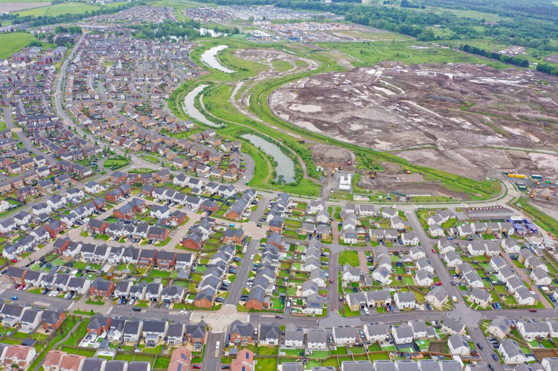 New housing development at Dargavel in Bishopton UK