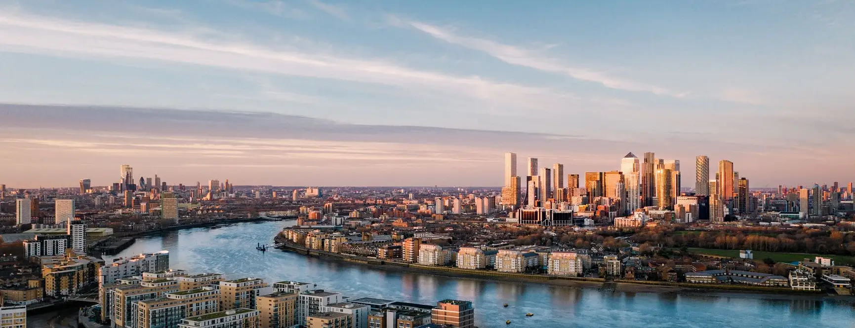 London skyline with river view representing contact 365 Invest property investment team and UK real estate opportunities