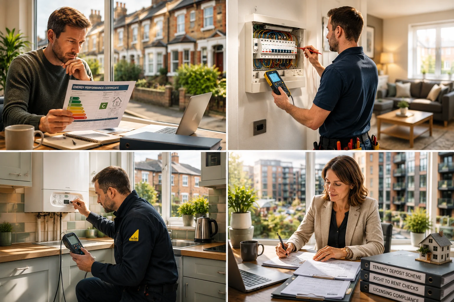 UK property compliance tasks including EPC checks safety inspections and landlord regulations for buy to let investors
