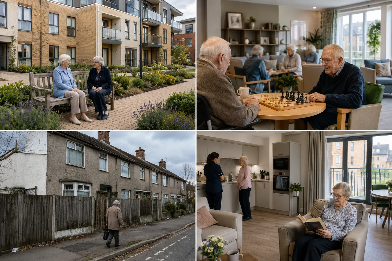 Assisted living and extra care housing developments supporting older residents with modern accommodation and care services