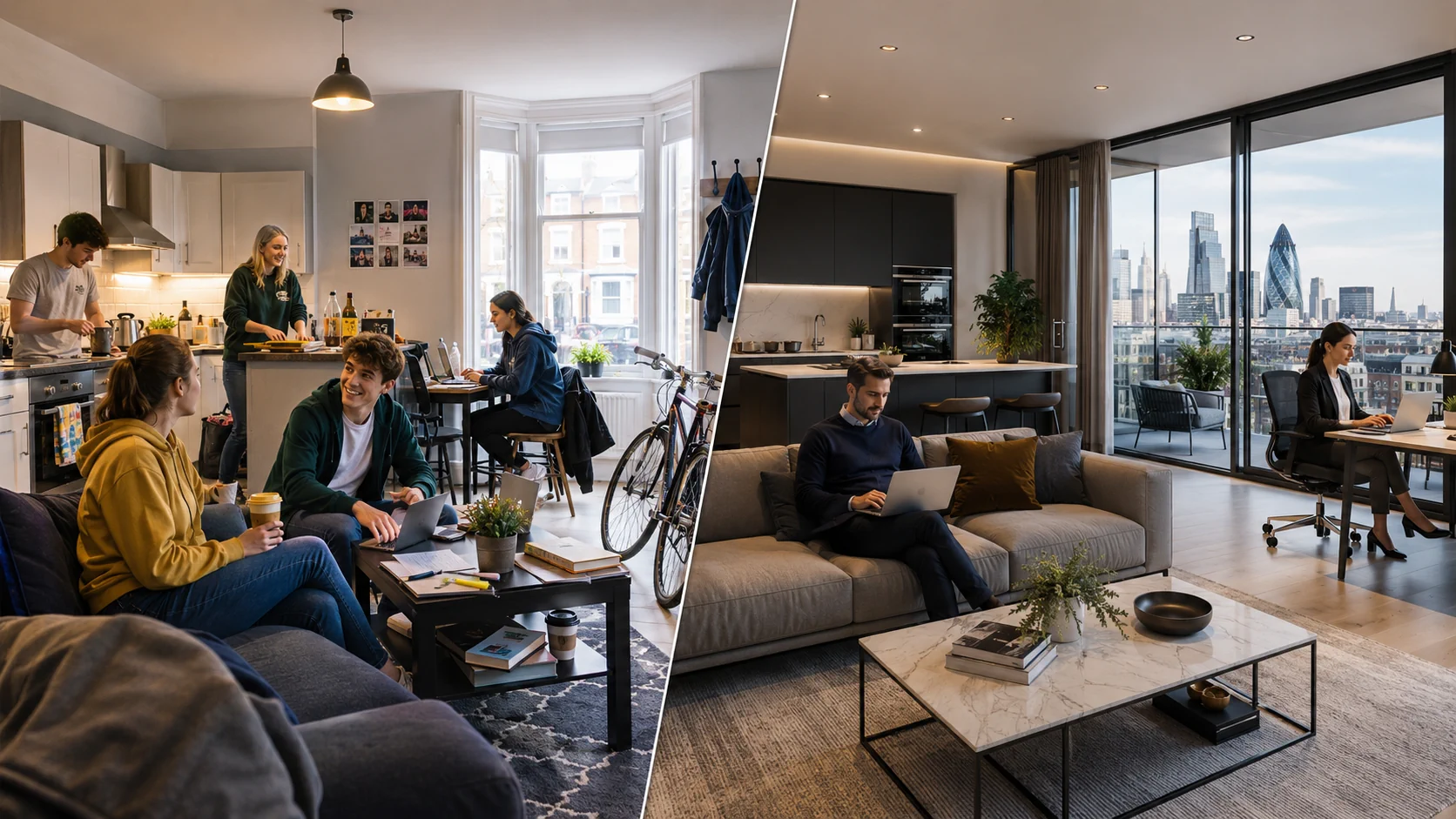 Comparison of student housing and professional rental property investment opportunities in the UK market for 2026